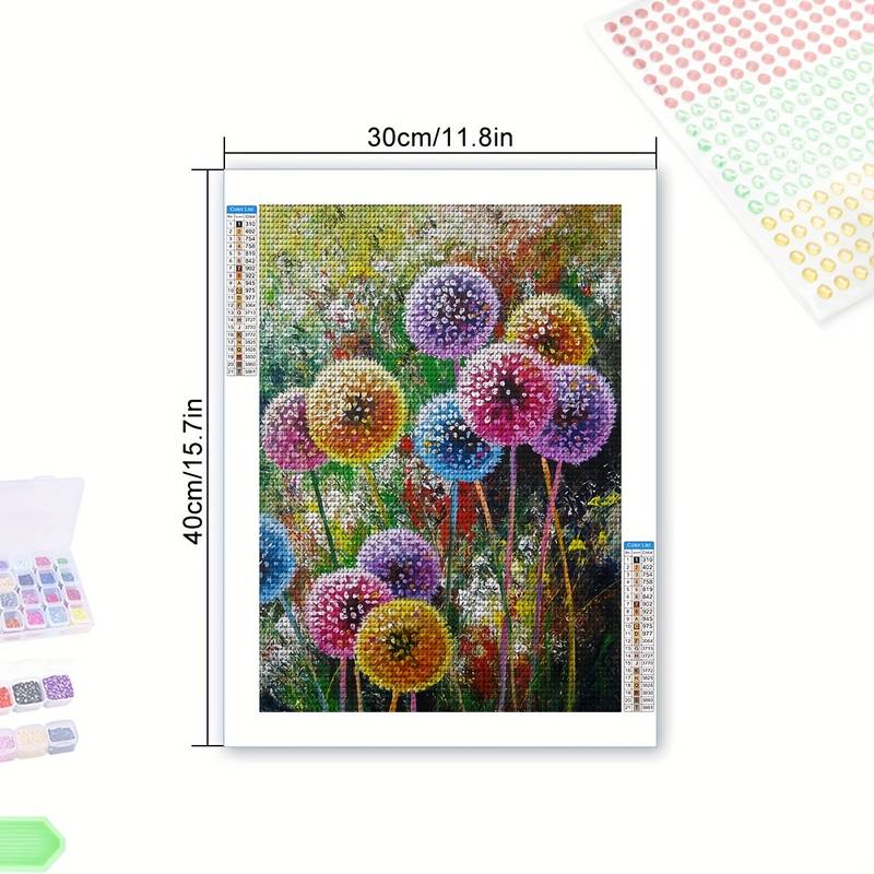 Colorful Dandelion Diamond Painting Kits Adults 5d Diamond - Temu